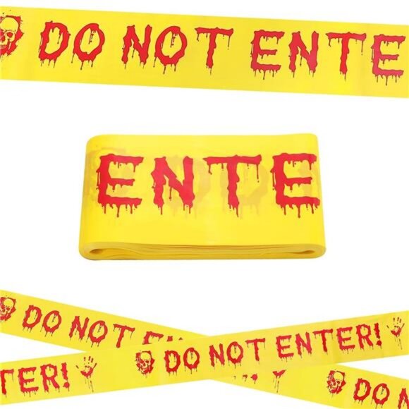 Halloween Decorations Caution Tape 2.95 inches*82 feet Do Not Enter Tape Scary - Picture 1 of 8